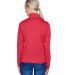 UltraClub 8618W Ladies' Cool & Dry Heathered Perfo in Red heather back view