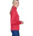 UltraClub 8618W Ladies' Cool & Dry Heathered Perfo in Red heather side view