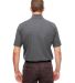 UltraClub UC100 Men's Heathered Pique Polo in Black heather back view