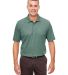 UltraClub UC100 Men's Heathered Pique Polo in Forest gren hthr front view
