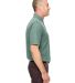 UltraClub UC100 Men's Heathered Pique Polo in Forest gren hthr side view