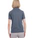 UltraClub UC100W Ladies' Heathered Pique Polo in Navy heather back view