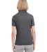 UltraClub UC100W Ladies' Heathered Pique Polo in Black heather back view