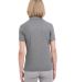 UltraClub UC100W Ladies' Heathered Pique Polo in Charcoal heather back view
