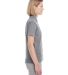 UltraClub UC100W Ladies' Heathered Pique Polo in Charcoal heather side view