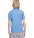 UltraClub UC100W Ladies' Heathered Pique Polo in Colmbia blu hthr back view