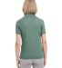 UltraClub UC100W Ladies' Heathered Pique Polo in Forest gren hthr back view
