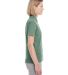 UltraClub UC100W Ladies' Heathered Pique Polo in Forest gren hthr side view