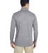 UltraClub 8618 Men's Cool & Dry Heathered Performa in Charcoal heather back view