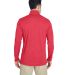 UltraClub 8618 Men's Cool & Dry Heathered Performa in Red heather back view