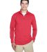 UltraClub 8618 Men's Cool & Dry Heathered Performa in Red heather front view
