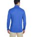 UltraClub 8618 Men's Cool & Dry Heathered Performa in Royal heather back view