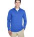 UltraClub 8618 Men's Cool & Dry Heathered Performa in Royal heather front view