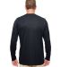 UltraClub 8622 Men's Cool & Dry Performance Long-S in Black back view