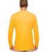 UltraClub 8622 Men's Cool & Dry Performance Long-S in Gold back view