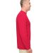 UltraClub 8622 Men's Cool & Dry Performance Long-S in Red side view
