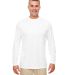 UltraClub 8622 Men's Cool & Dry Performance Long-S in White front view