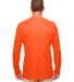 UltraClub 8622 Men's Cool & Dry Performance Long-S in Bright orange back view