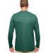 UltraClub 8622 Men's Cool & Dry Performance Long-S in Forest green back view