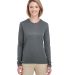 UltraClub 8622W Ladies' Cool & Dry Performance Lon in Charcoal front view
