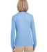 UltraClub 8622W Ladies' Cool & Dry Performance Lon in Columbia blue back view