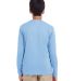 UltraClub 8622Y Youth Cool & Dry Performance Long- in Columbia blue back view