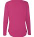 LAT 3761 Women's V-Neck French Terry Pullover HOT PINK back view