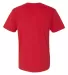LAT 6980 Heavyweight Combed Ringspun Cotton T-Shir RED back view
