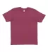 LAT 6980 Heavyweight Combed Ringspun Cotton T-Shir VINTAGE BURGUNDY front view