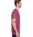 LAT 6980 Heavyweight Combed Ringspun Cotton T-Shir VINTAGE BURGUNDY side view