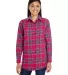 Backpacker BP7030 Ladies' Yarn-Dyed Flannel Shirt BLUE STUART front view