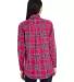 Backpacker BP7030 Ladies' Yarn-Dyed Flannel Shirt BLUE STUART back view