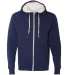 Independent Trading Co. EXP90SHZ Unisex Sherpa-Lin Navy Heather front view