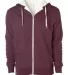 Independent Trading Co. EXP90SHZ Unisex Sherpa-Lin Burgundy Heather front view
