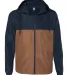 Independent Trading Co. EXP54LWZ Windbreaker Light Classic Navy/ Saddle front view