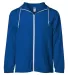 Independent Trading Co. EXP54LWZ Windbreaker Light Royal/ White Zipper front view