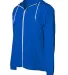 Independent Trading Co. EXP54LWZ Windbreaker Light Royal/ White Zipper side view