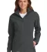Eddie Bauer EB537  Ladies Hooded Soft Shell Parka Grey Steel front view
