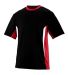 Augusta 1511 Youth Surge Short Sleeve Jersey in Black/ red/ white side view