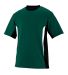 Augusta 1511 Youth Surge Short Sleeve Jersey in Dark green/ black/ white side view