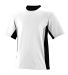 Augusta 1511 Youth Surge Short Sleeve Jersey in White/ black/ silver grey side view
