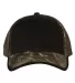 Kati LC102 Solid Front Camouflage Cap Black/ Realtree Hardwood front view
