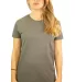2000L Gildan Ladies' 6.1 oz. Ultra Cotton® T-Shir in Charcoal front view