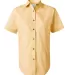 FeatherLite 5281 Women's Short Sleeve Stain-Resist in Safari yellow front view