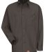 Wrangler WS10T Long Sleeve Work Shirt Tall Sizes in Charcoal front view