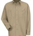 Wrangler WS10T Long Sleeve Work Shirt Tall Sizes in Khaki front view