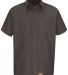 Wrangler WS20 Short Sleeve Work Shirt in Charcoal front view