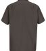Wrangler WS20T Short Sleeve Work Shirt Tall Sizes in Charcoal back view