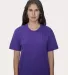 Los Angeles Apparel 20001 100% Cotton Tee Purple front view
