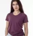 Los Angeles Apparel FF3001 Women's Tee Heather Plum front view